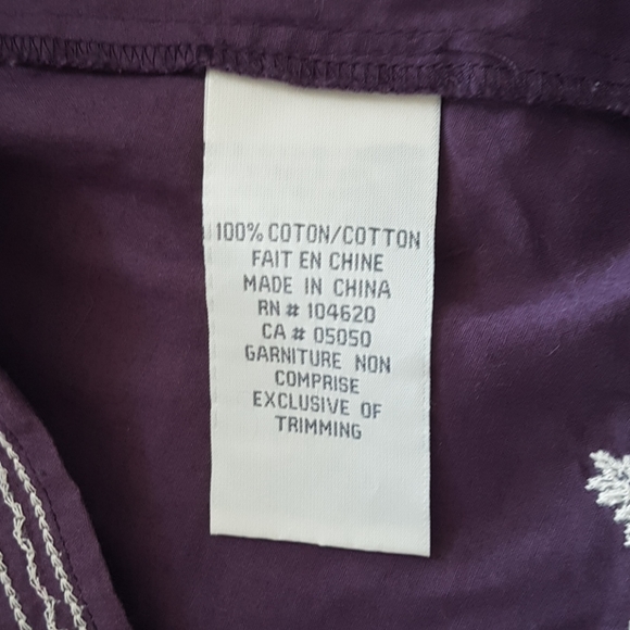 Jacob dark purple embroidered babydoll - Picture 7 of 11